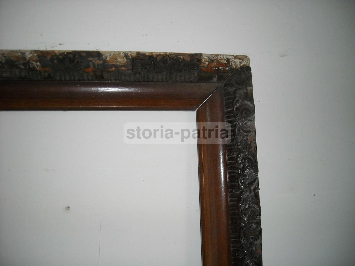 Cornice Antica Liberty In Legno 77x60 Cm Da Restaurare, Primo '900