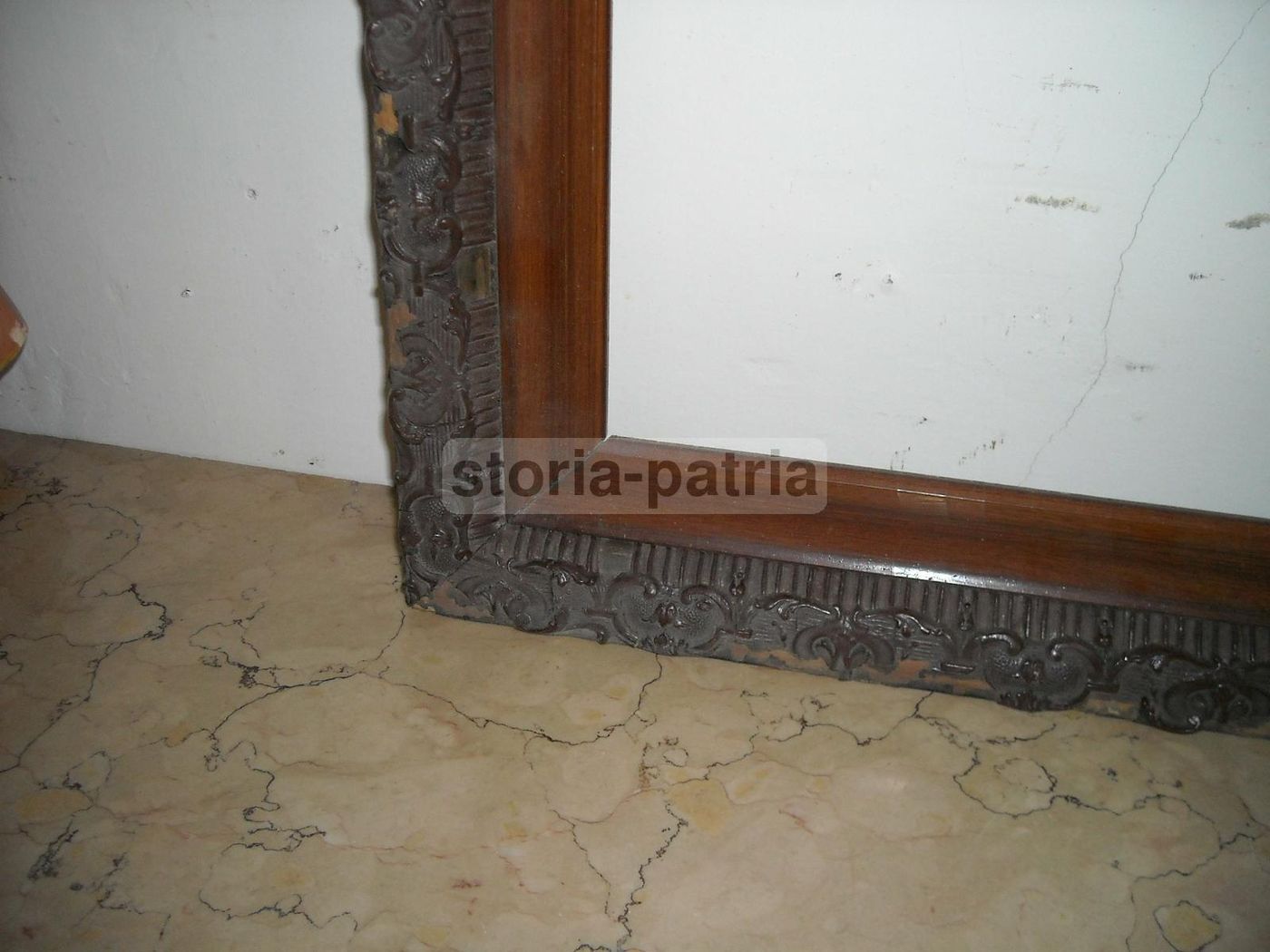 Cornice Antica Liberty In Legno 77x60 Cm Da Restaurare, Primo '900