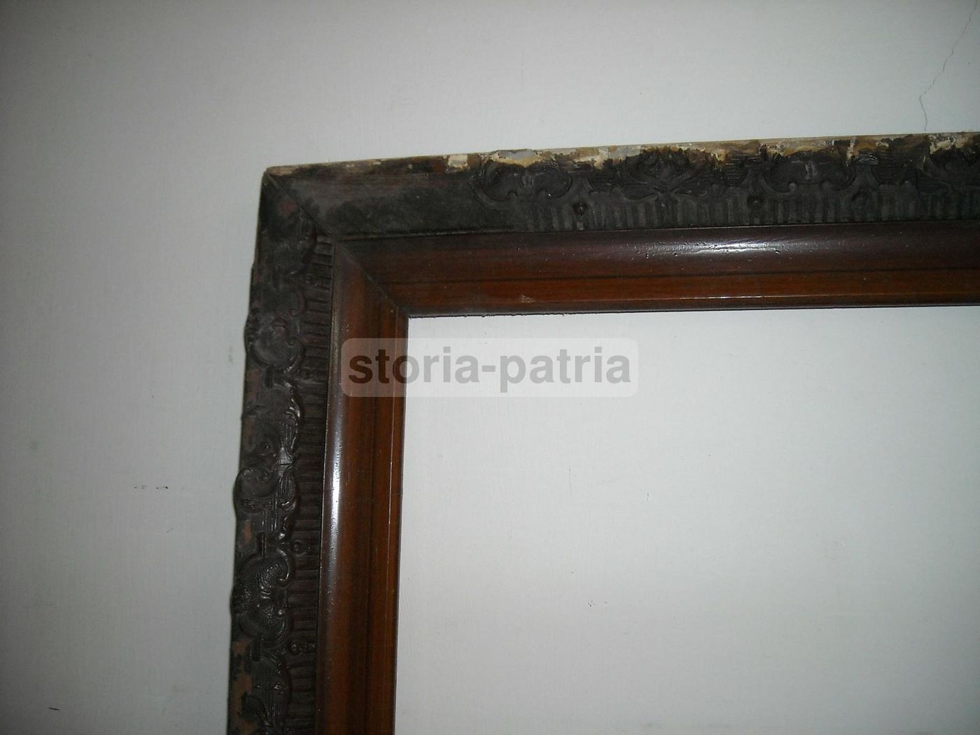 Cornice Antica Liberty In Legno 77x60 Cm Da Restaurare, Primo '900