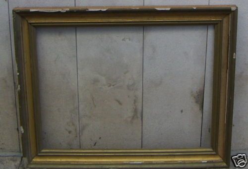 Antica Cornice Dorata In Legno, Fine XIX   Inizio XX Secolo, Cm 102x82