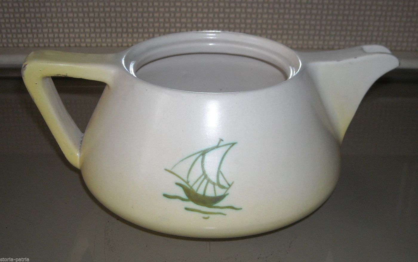Ceramica Art Déco Faci Civita Castellana Decoro Barca Anni '30