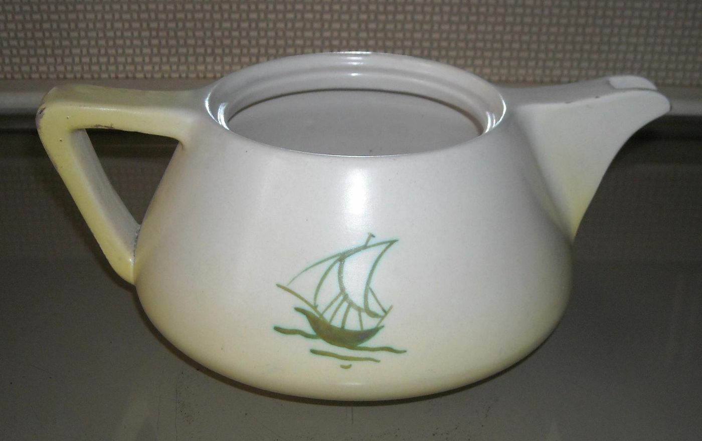 Ceramica Art Déco Faci Civita Castellana Decoro Barca Anni '30