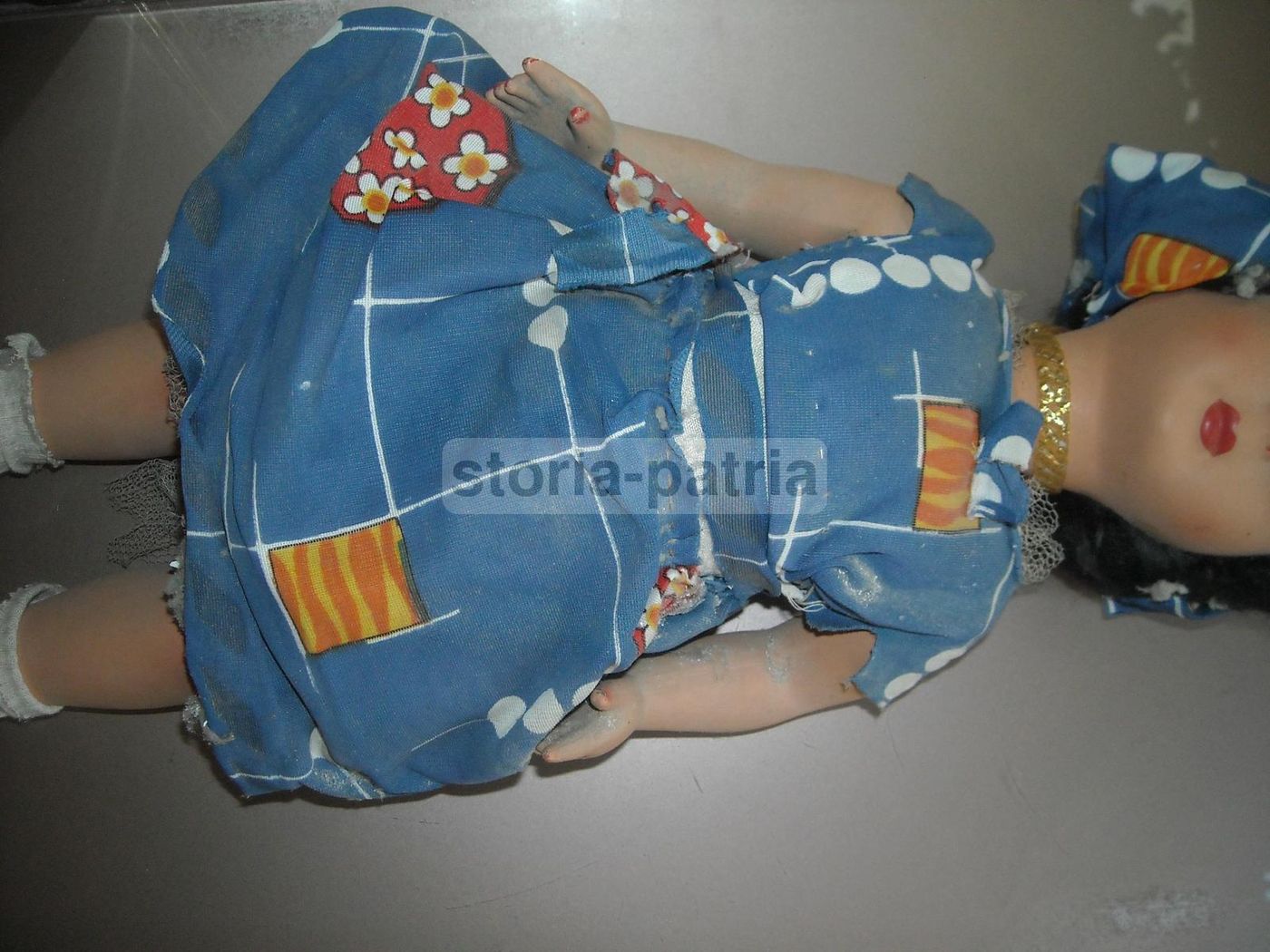 Bambola Vintage Athena Piacenza, Anni '30 '50, Capelli Bruni, 45 Cm