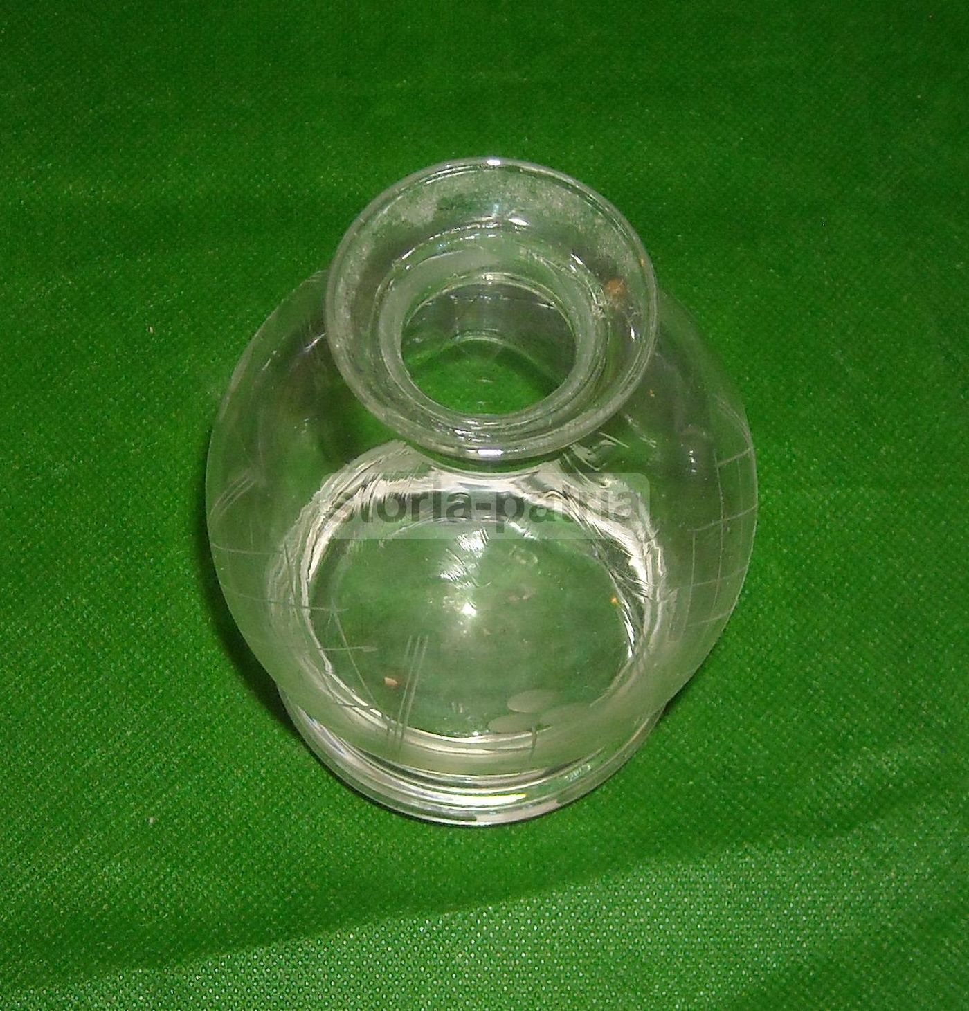 Bottiglia In Vetro Inciso Con Decorazioni Floreali, Murano, Anni '30 '50