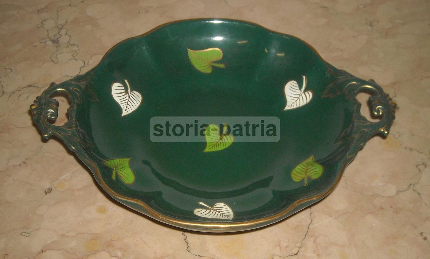 Vassoio In Ceramica Di Perugia, Anni '30 '50, Decoro Dorato