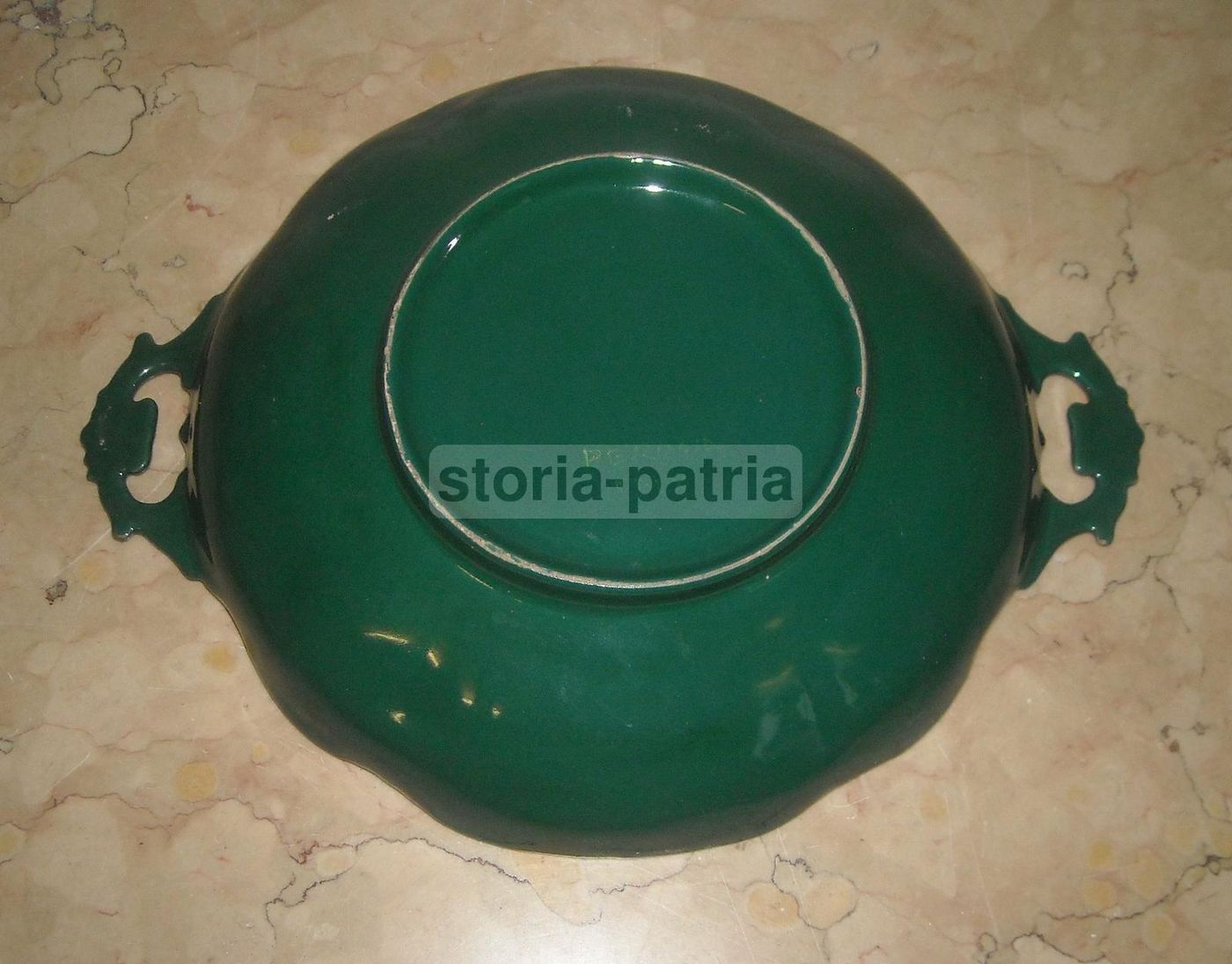 Vassoio In Ceramica Di Perugia, Anni '30 '50, Decoro Dorato