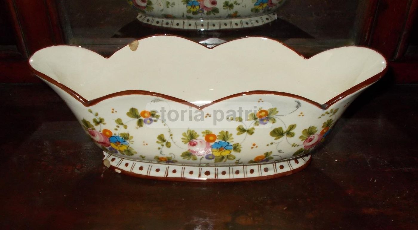 Vaso Ceramica Floreale Policroma Marmaca San Marino Anni '40 '50