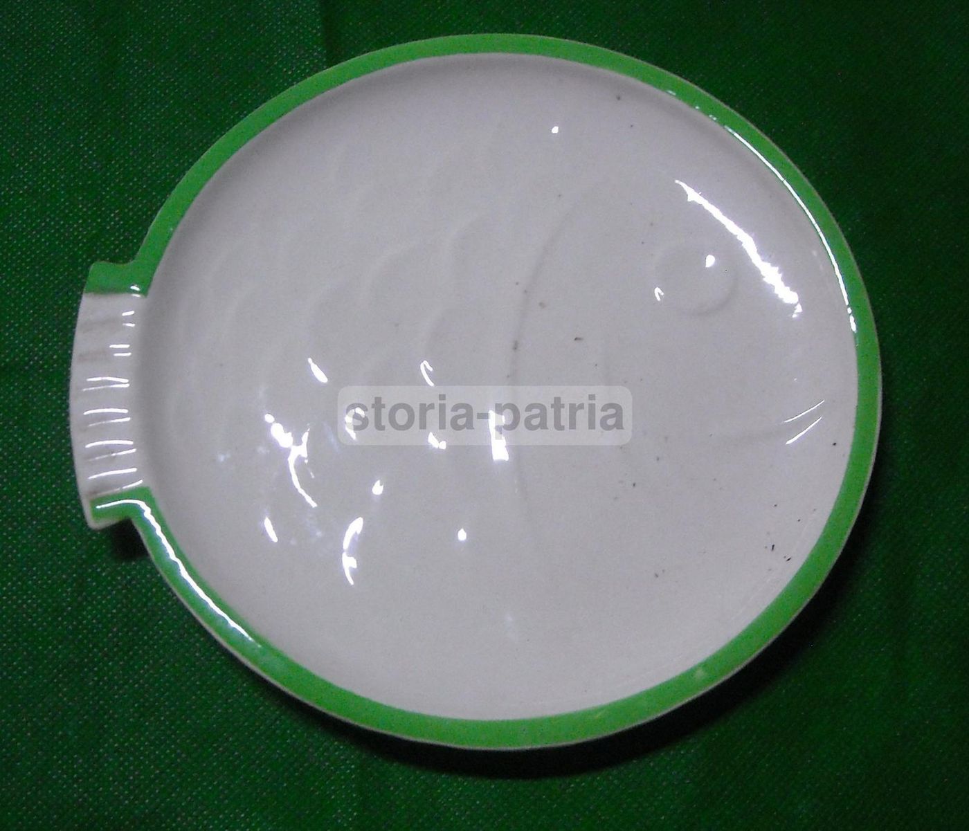 Piatto Ceramica Forma Pesce Sacru Manifattura Umbra Anni '30 '60
