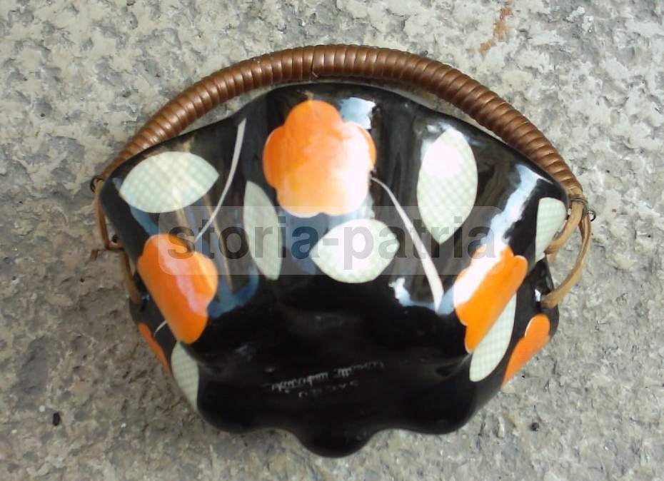 Ceramica Rometti Umbertide Cestino Decorativo Floreale Vintage