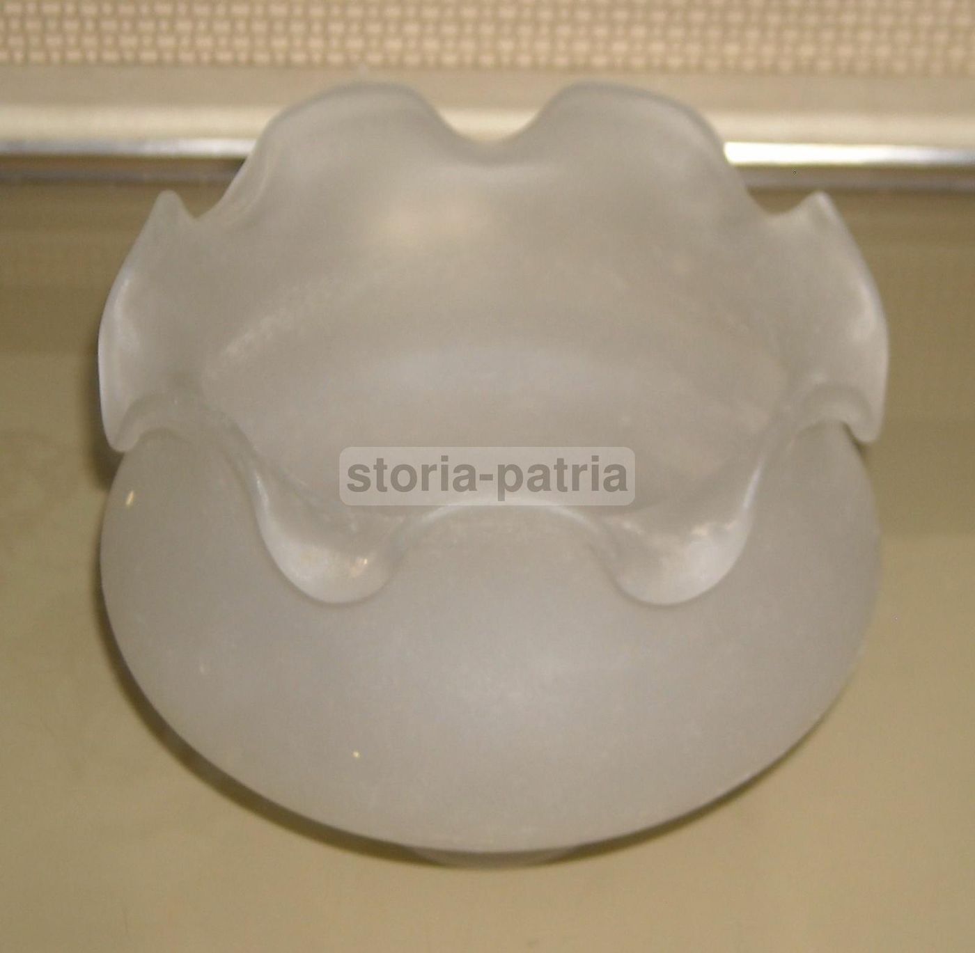 Coppa In Vetro Satinato Per Lampada E Lampadario, Anni 1940 1960