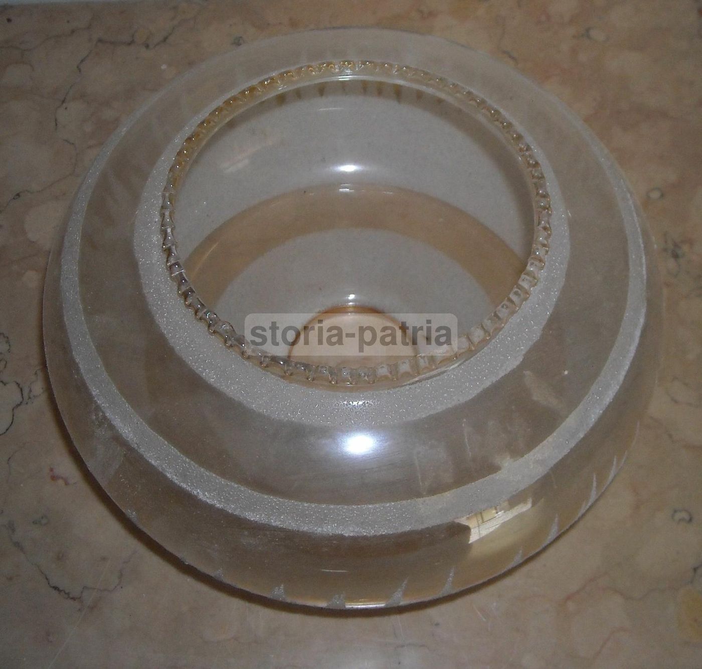 Coppa Decorativa In Vetro Per Lampada, Anni 1940 1970