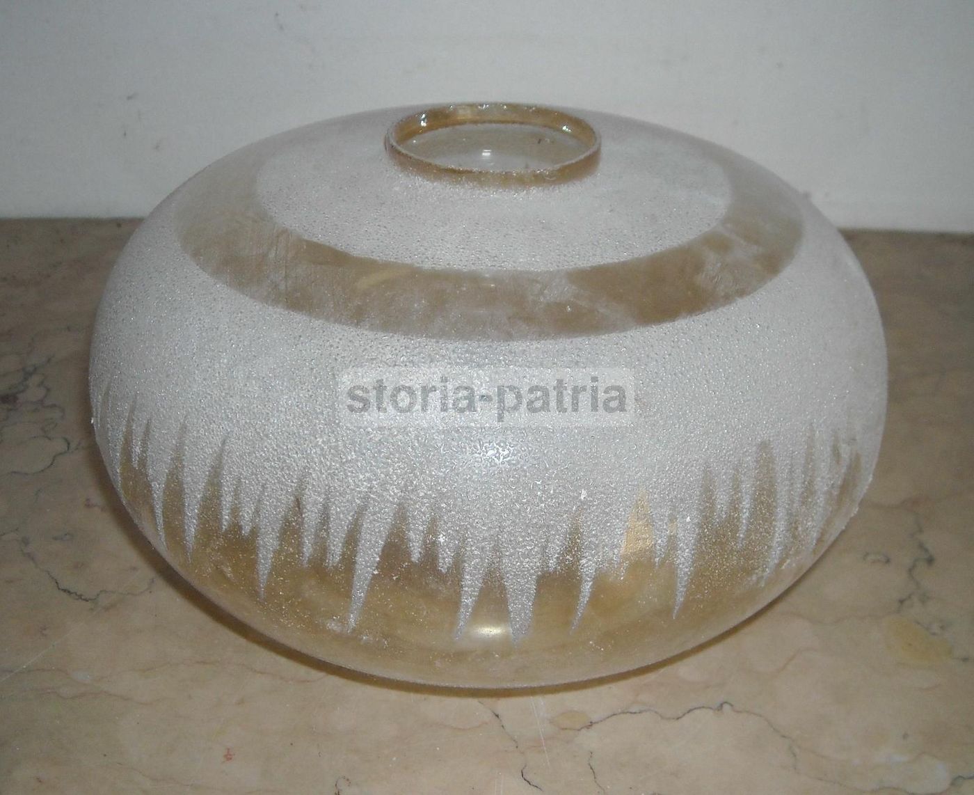 Coppa Decorativa In Vetro Per Lampada, Anni 1940 1970
