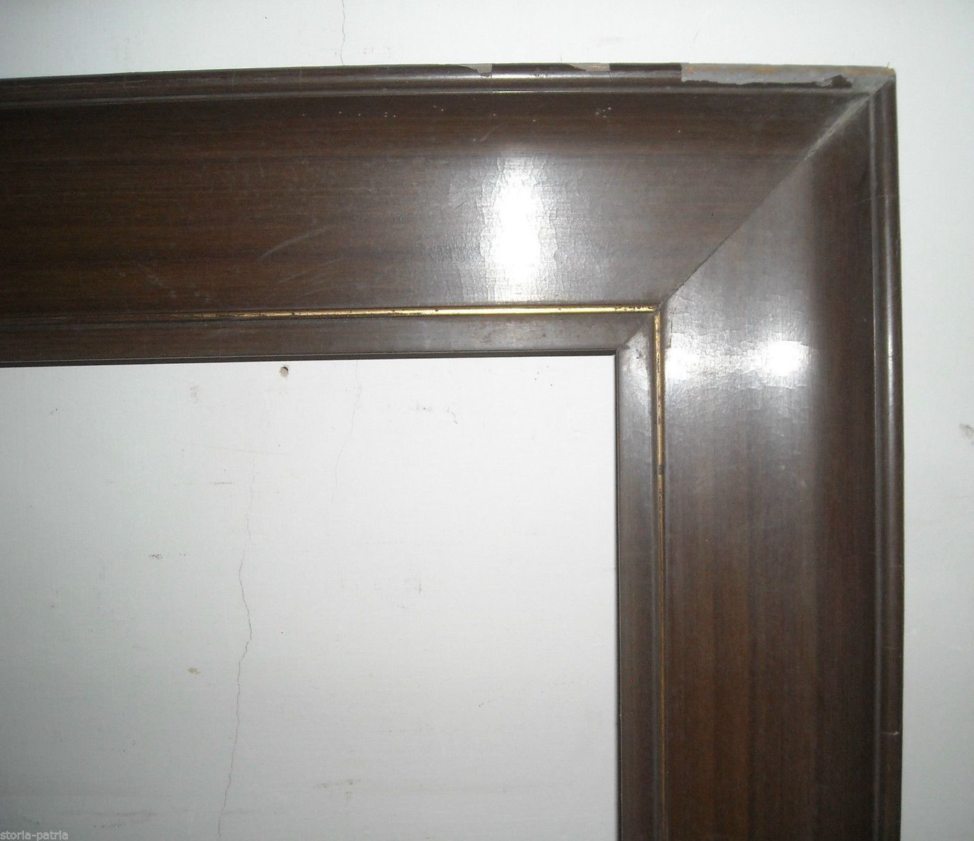 Cornice d'Epoca Laccata Anni '30 (67x60 Cm) In Legno Finto Palissandro