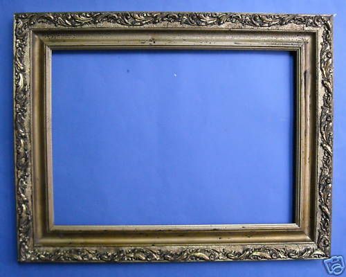 Cornice In Legno Dorato A Pastiglia Decorativa, Anni '30 '50