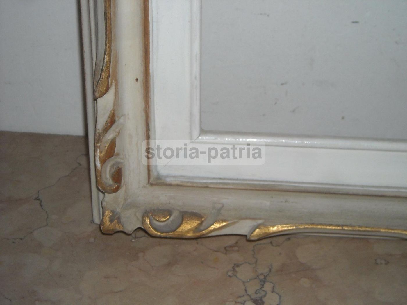 Cornice Laccata E Dorata Anni '20 '30 Per Dipinti E Specchiere