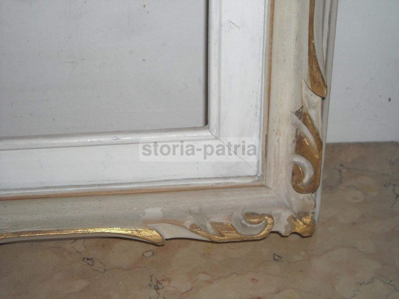 Cornice Laccata E Dorata Anni '20 '30 Per Dipinti E Specchiere