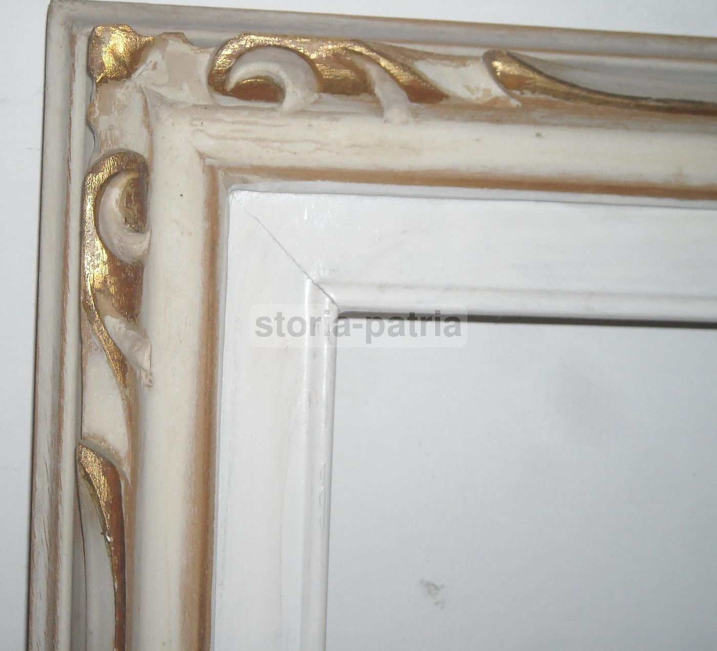 Cornice Laccata E Dorata Anni '20 '30 Per Dipinti E Specchiere