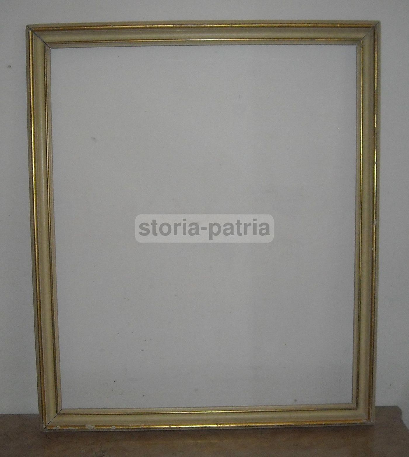 Cornice Laccata Decorativa Epoca Anni '30 '60 Con Dorature, 66x56 Cm
