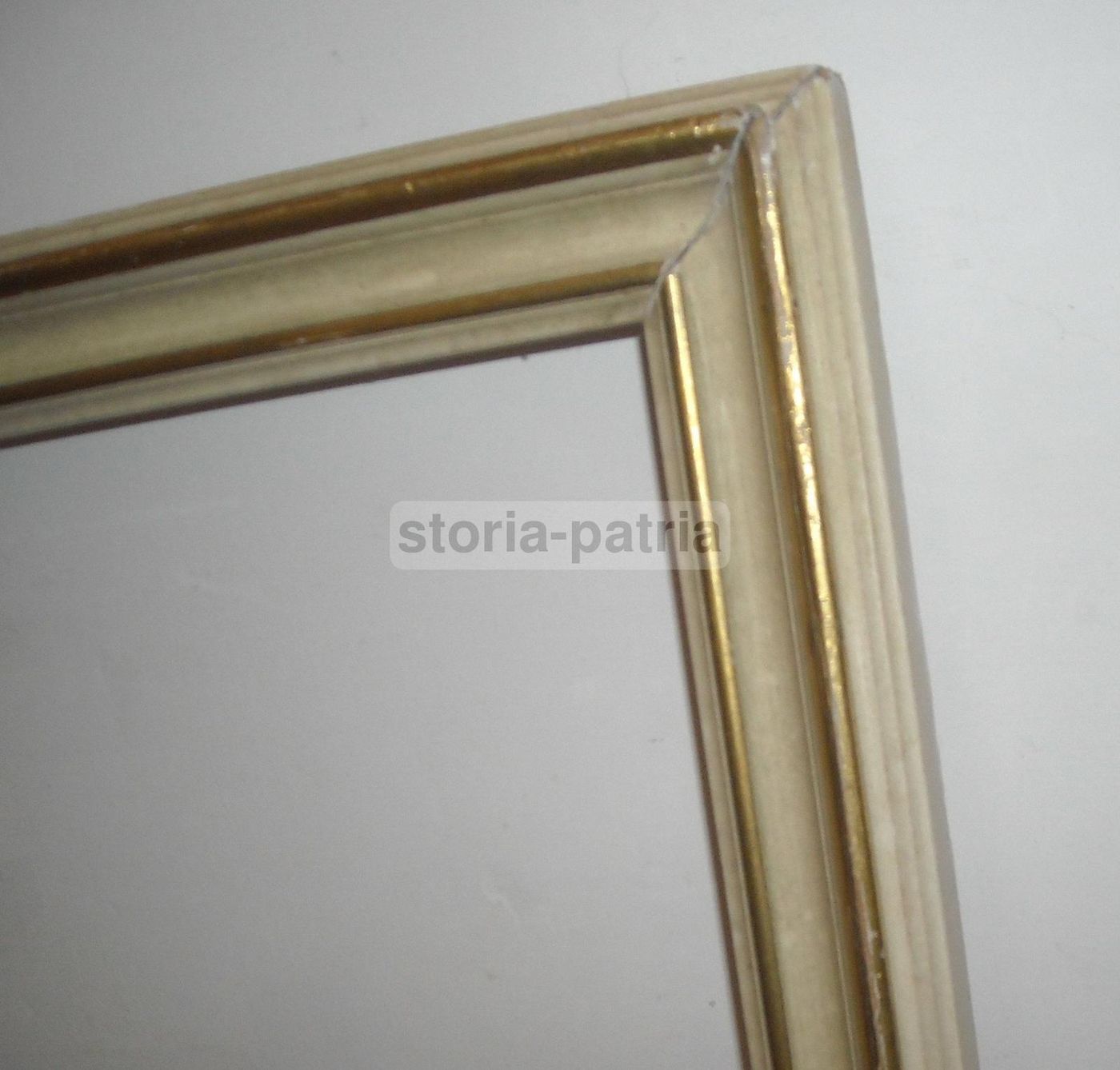 Cornice Laccata Decorativa Epoca Anni '30 '60 Con Dorature, 66x56 Cm