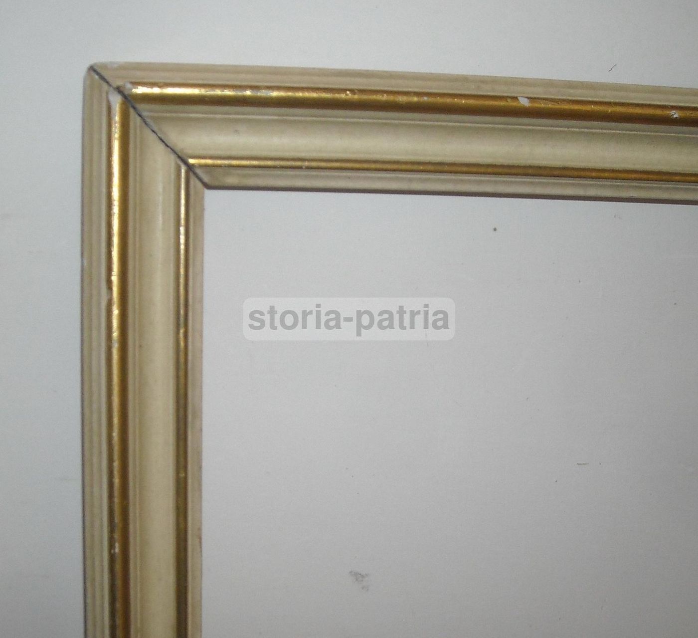 Cornice Laccata Decorativa Epoca Anni '30 '60 Con Dorature, 66x56 Cm