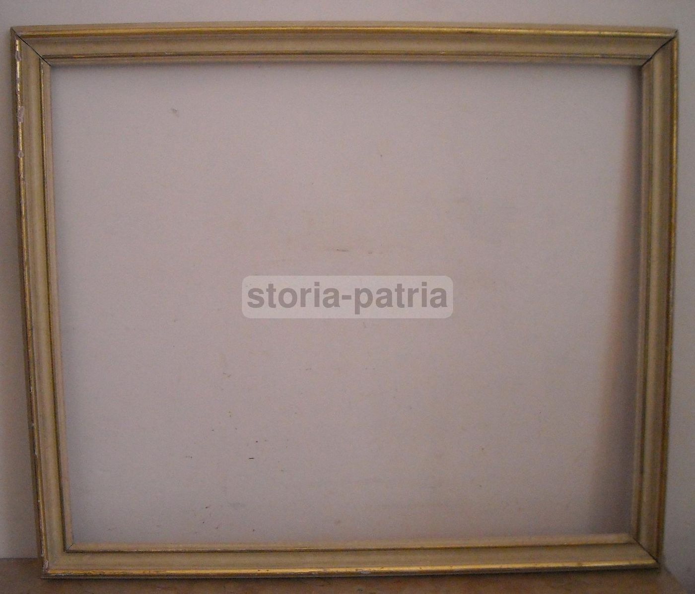 Cornice Laccata Decorativa Epoca Anni '30 '60 Con Dorature, 66x56 Cm