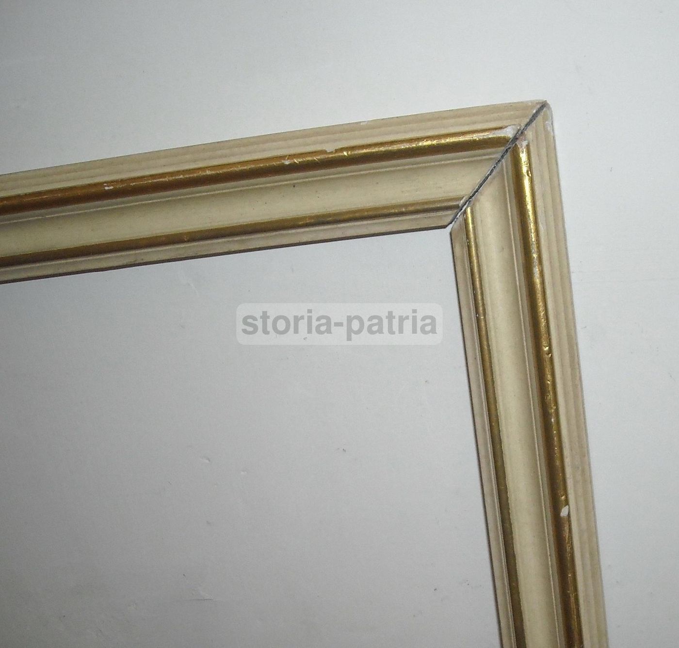 Cornice Laccata Decorativa Epoca Anni '30 '60 Con Dorature, 66x56 Cm