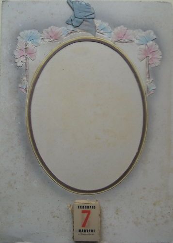 Cornice Passepartout Liberty Con Calendario Floreale Inizio '900