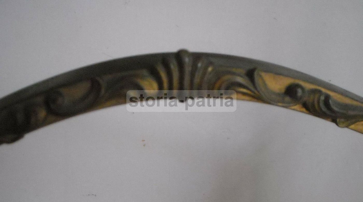 Cornice In Ottone Dorato Con Inserti In Vetro E Basi In Marmo, Anni '30