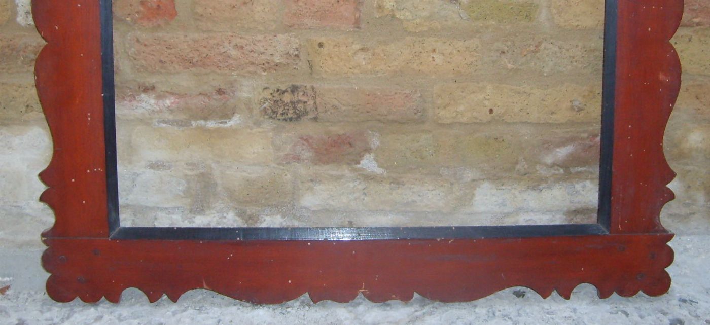 Antica Cornice In Legno Massello Dell'Ottocento, Cm 81x68, Italia