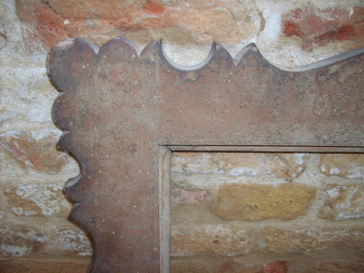 Antica Cornice In Legno Massello Dell'Ottocento, Cm 81x68, Italia