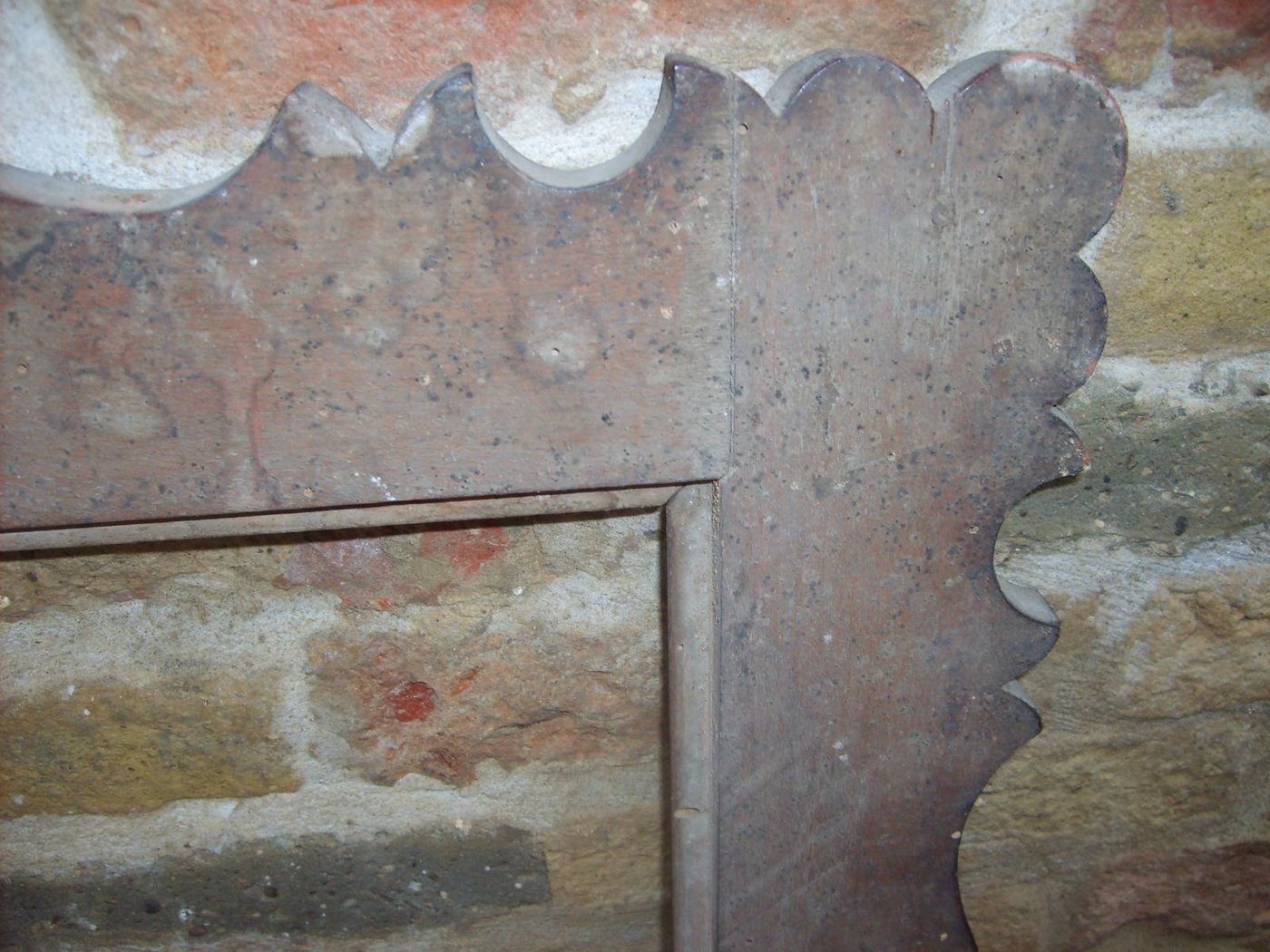 Antica Cornice In Legno Massello Dell'Ottocento, Cm 81x68, Italia