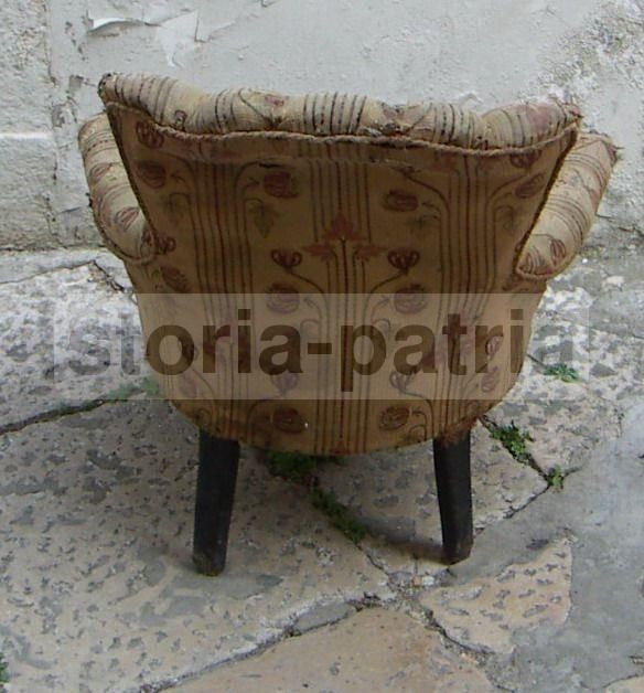 Poltrona d'Epoca Anni '20 In Legno Ebanizzato Da Restaurare