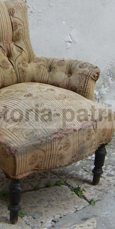 Poltrona d'Epoca Anni '20 In Legno Ebanizzato Da Restaurare