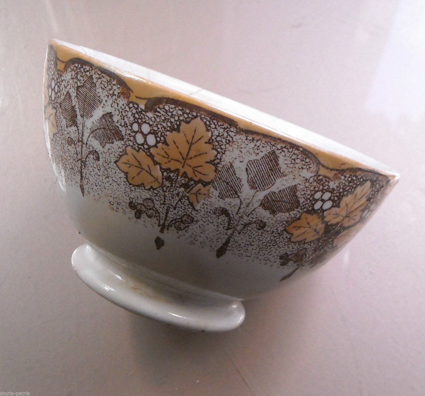 Tazza In Ceramica S.C. Richard, Decoro Francesco Con Motivi Vegetali, Fine XIX   Inizio XX Secolo