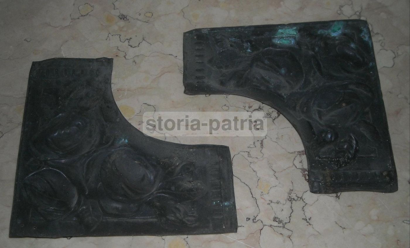 Applicazioni Floreali Liberty In Metallo Sbalzato Anni '20