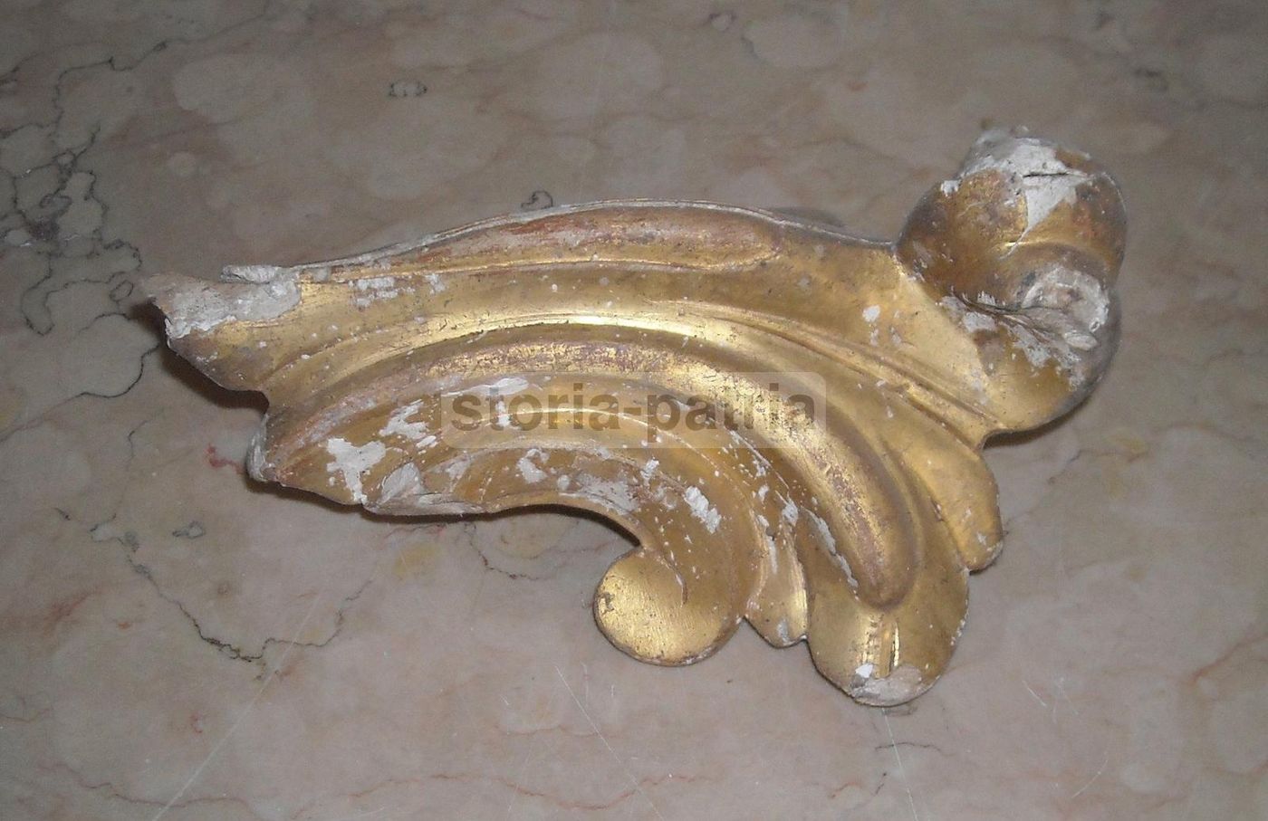 Fregio Decorativo Dorato Antico In Legno Intagliato Epoca '800