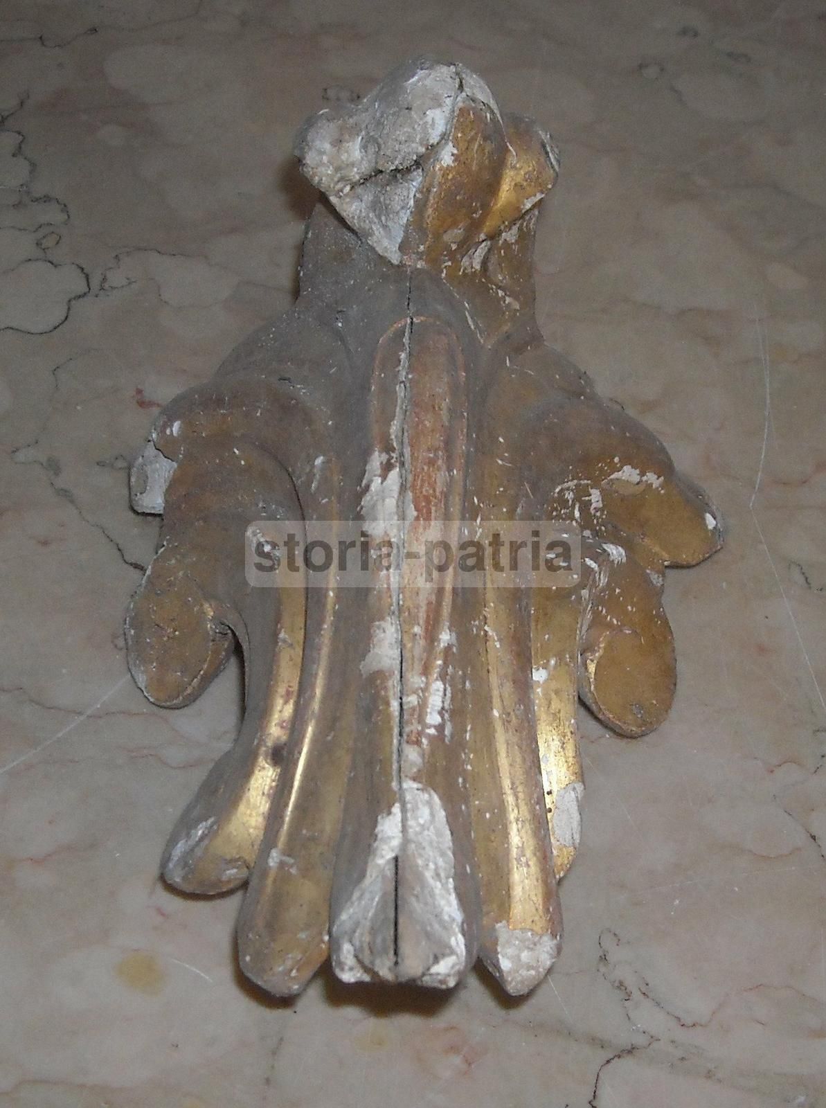 Fregio Decorativo Dorato Antico In Legno Intagliato Epoca '800