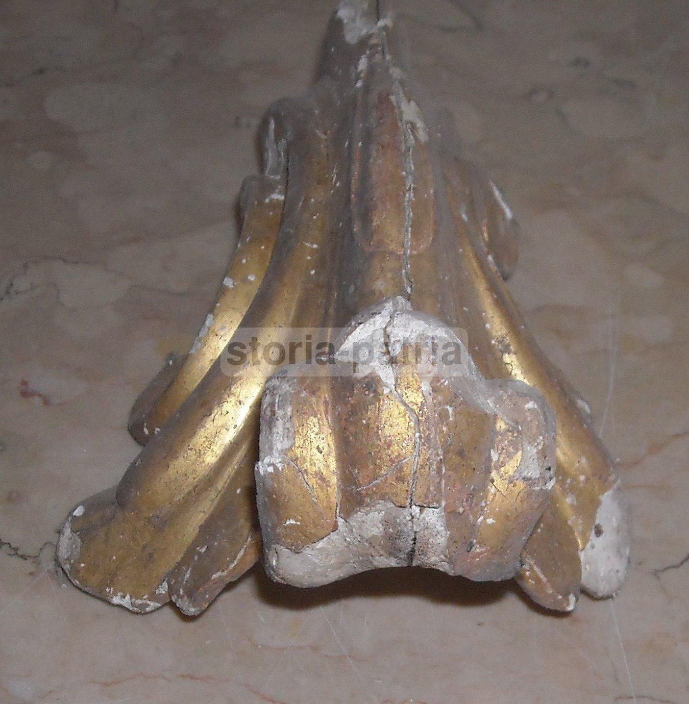 Fregio Decorativo Dorato Antico In Legno Intagliato Epoca '800