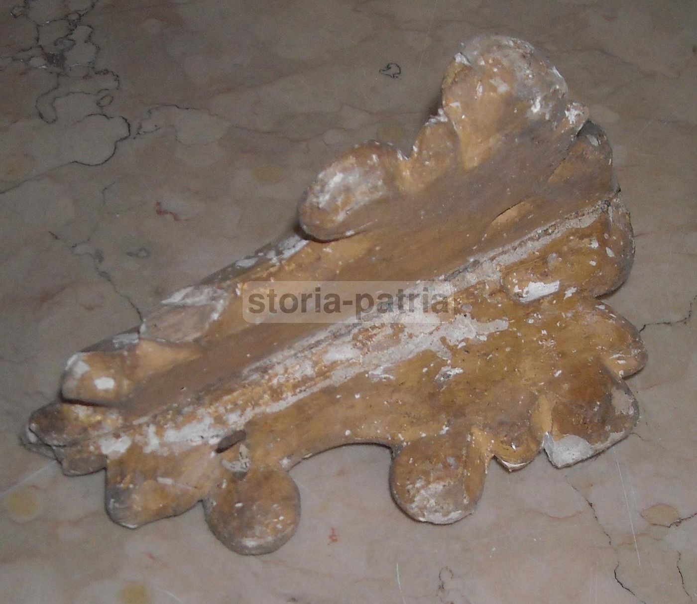 Fregio Decorativo Dorato Antico In Legno Intagliato Epoca '800