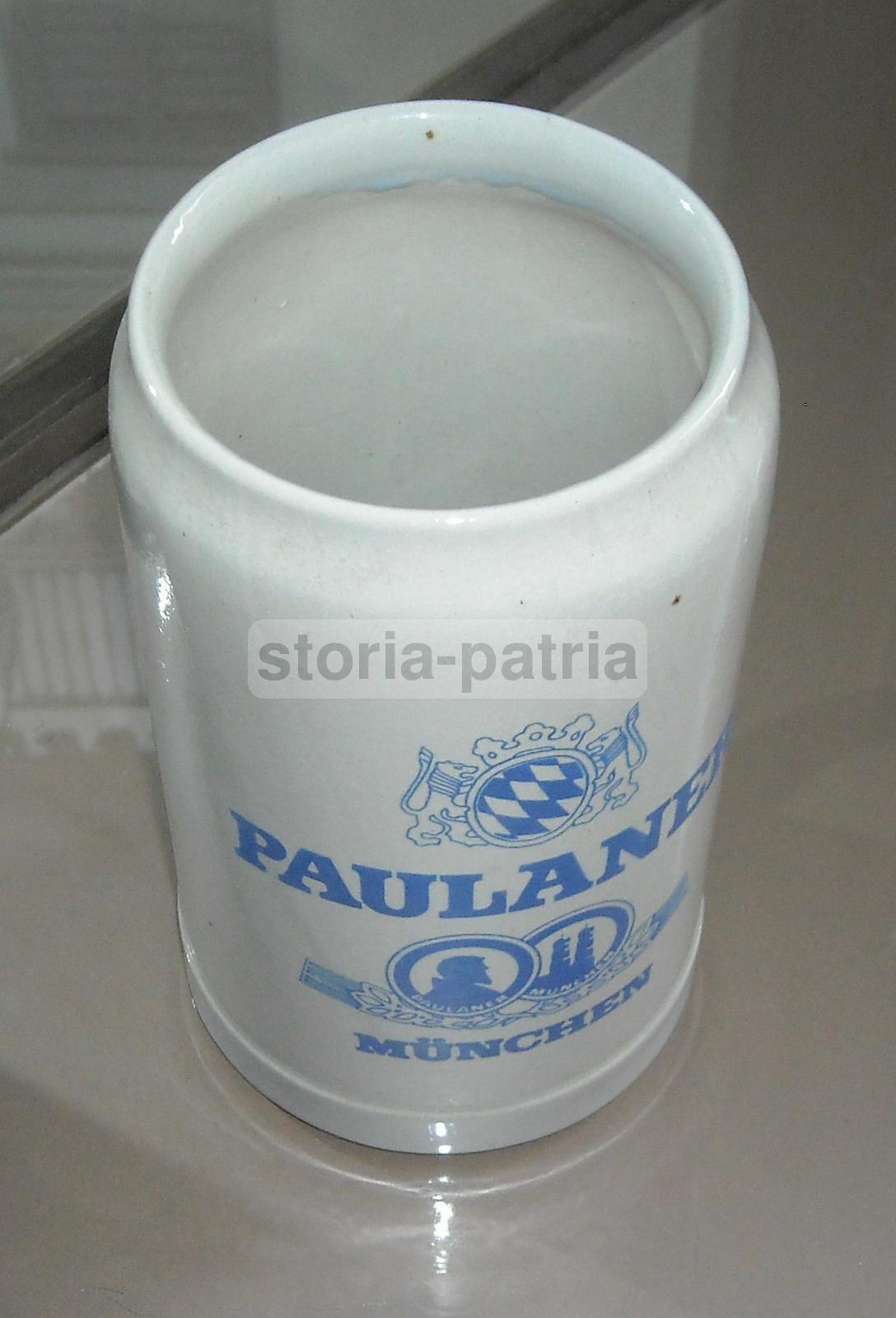 Boccale Da Birra Paulaner Monaco In Ceramica Con Decorazione Araldica