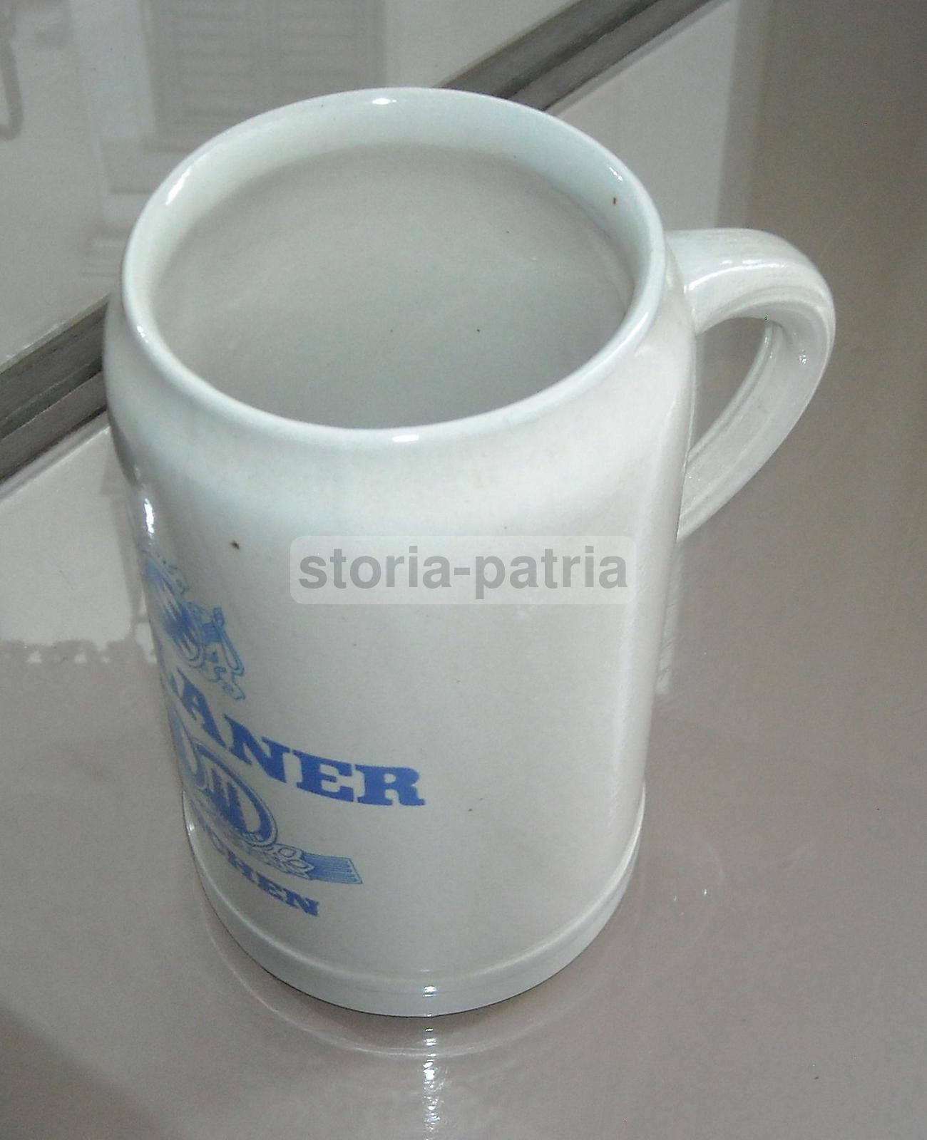 Boccale Da Birra Paulaner Monaco In Ceramica Con Decorazione Araldica
