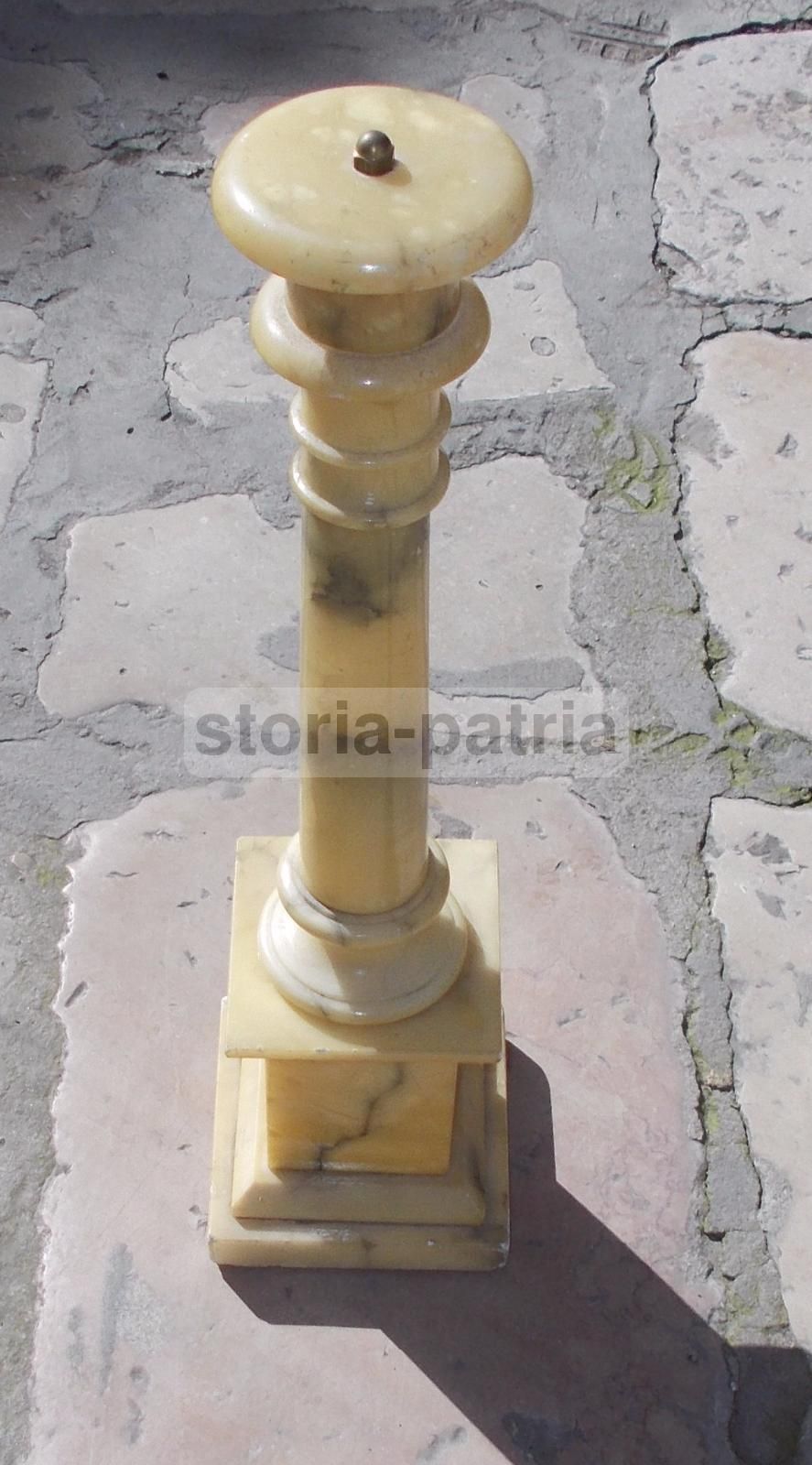 Colonna Marmorea Decorativa In Onice O Alabastro, Anni '20 '30