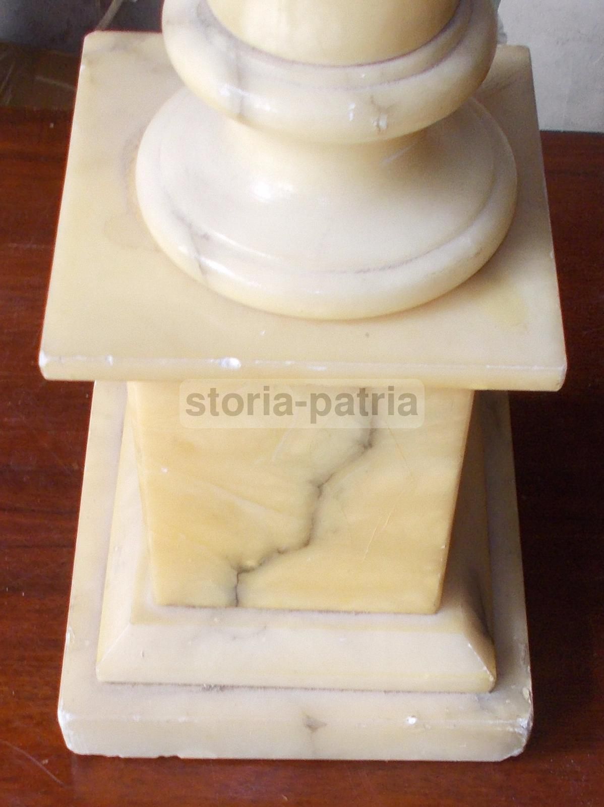 Colonna Marmorea Decorativa In Onice O Alabastro, Anni '20 '30
