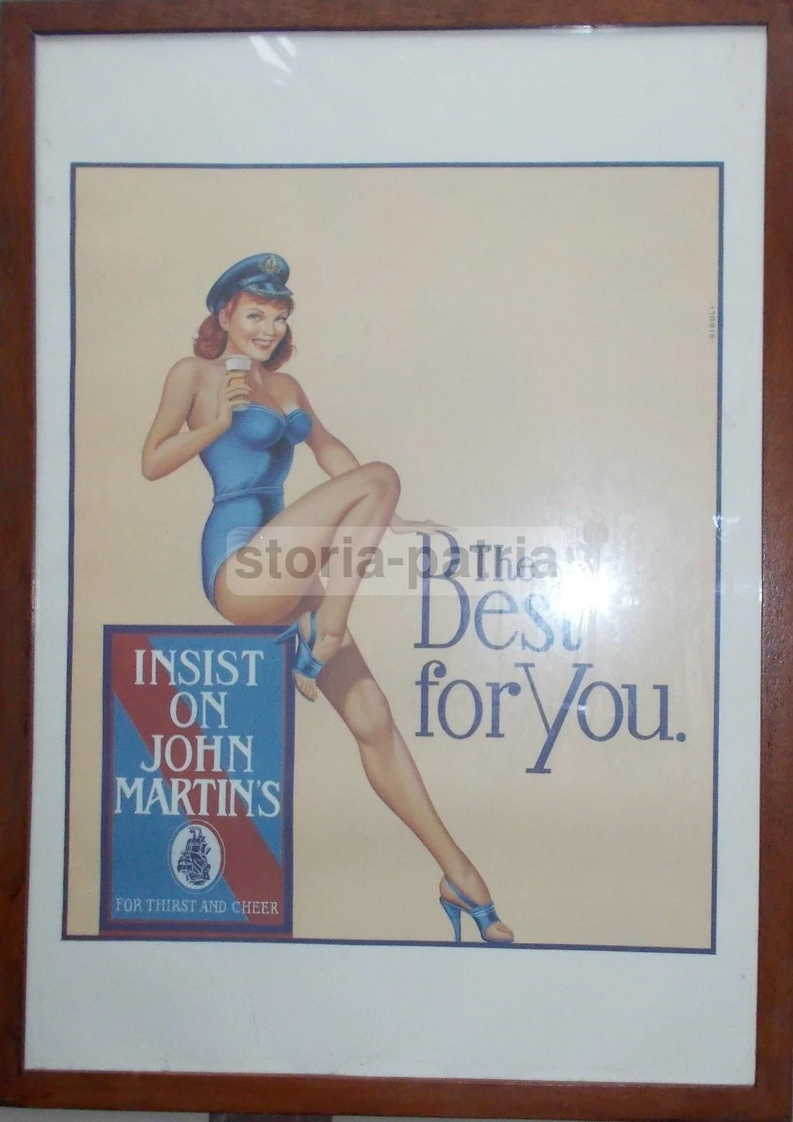 Advertising Poster, John Martin's Beer, Illustration by Riboli