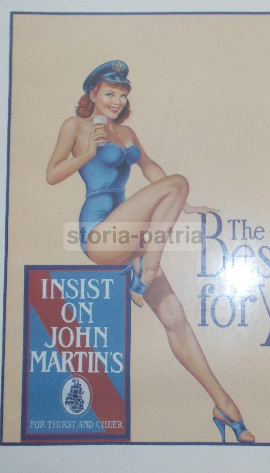 Manifesto Pubblicitario John Martin'S Birra, Illustrazione Riboli