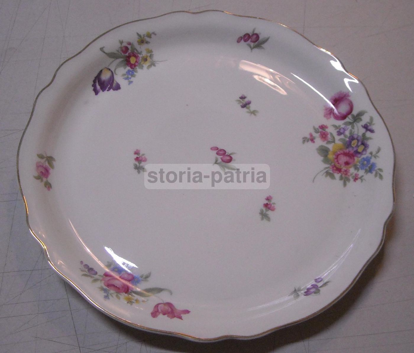 Piatto In Porcellana Krautheim Selb Bavaria Con Decori Floreali
