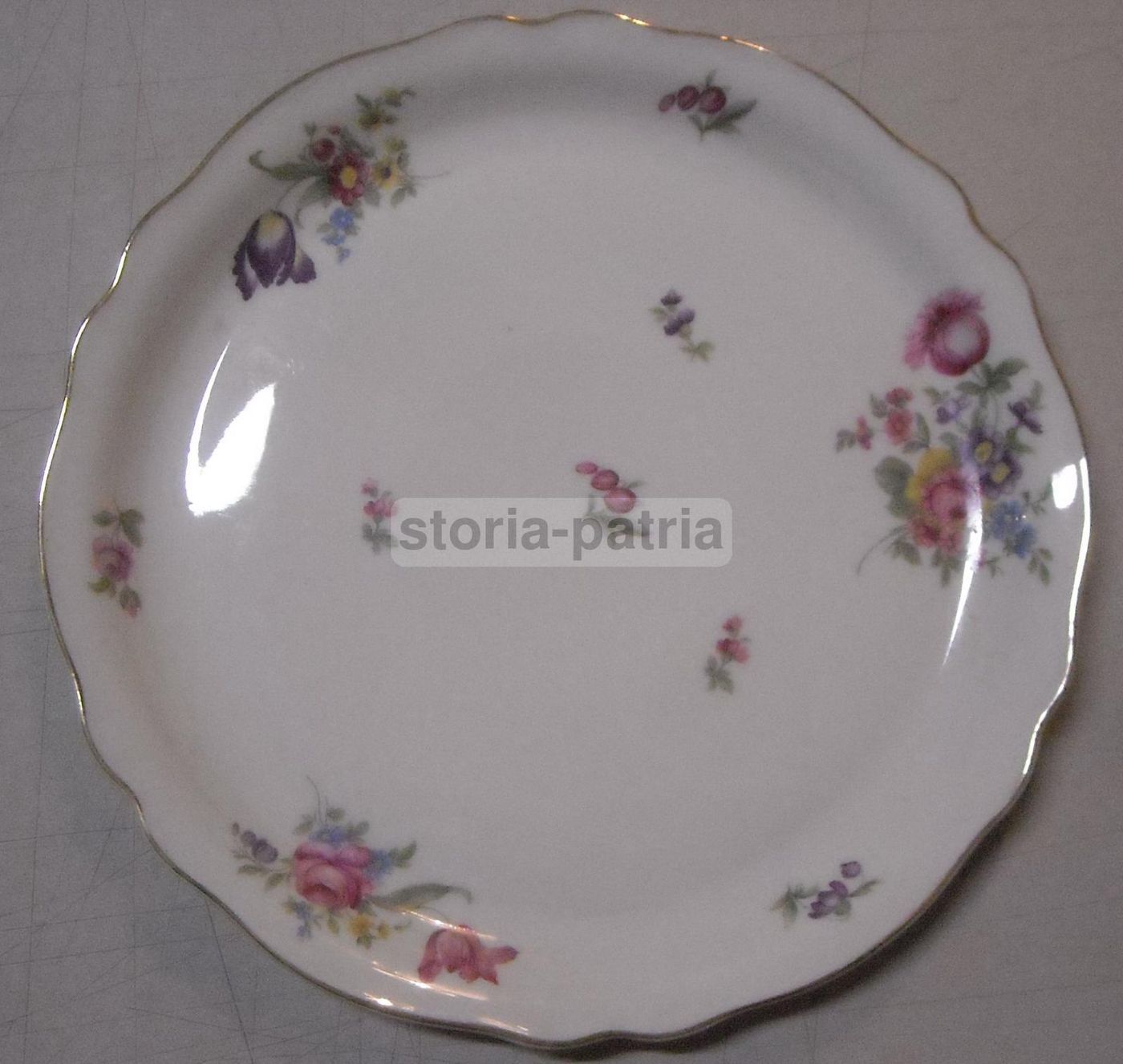 Piatto In Porcellana Krautheim Selb Bavaria Con Decori Floreali