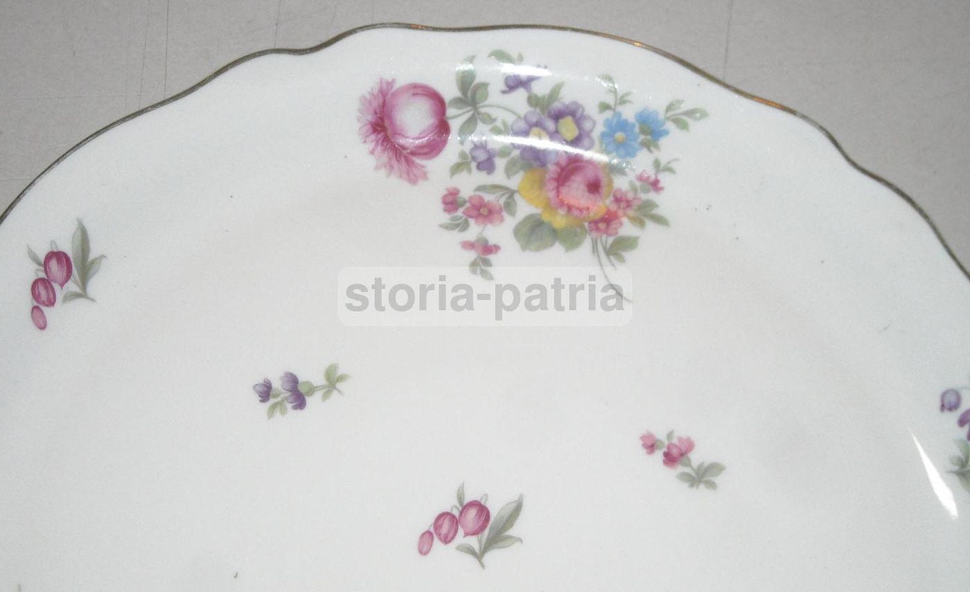 Piatto In Porcellana Krautheim Selb Bavaria Con Decori Floreali