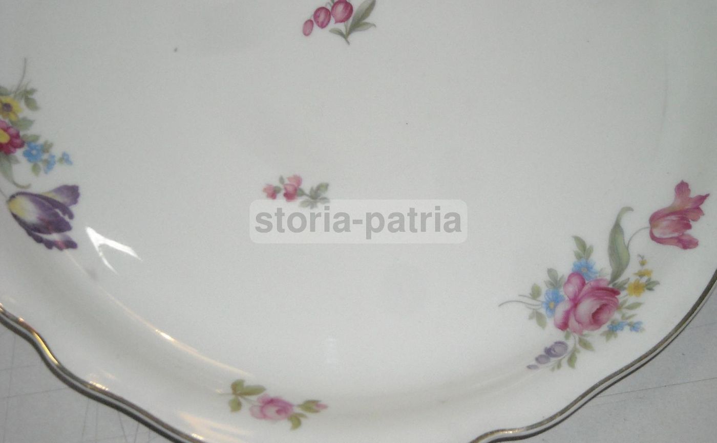 Piatto In Porcellana Krautheim Selb Bavaria Con Decori Floreali