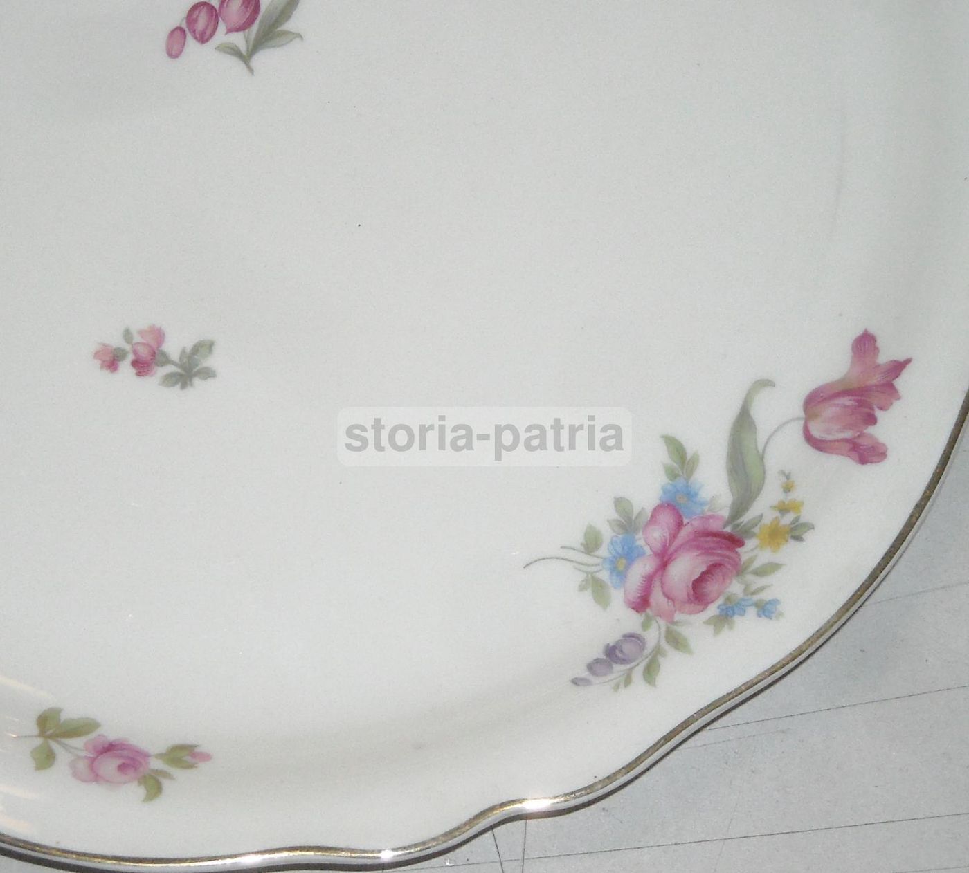 Piatto In Porcellana Krautheim Selb Bavaria Con Decori Floreali